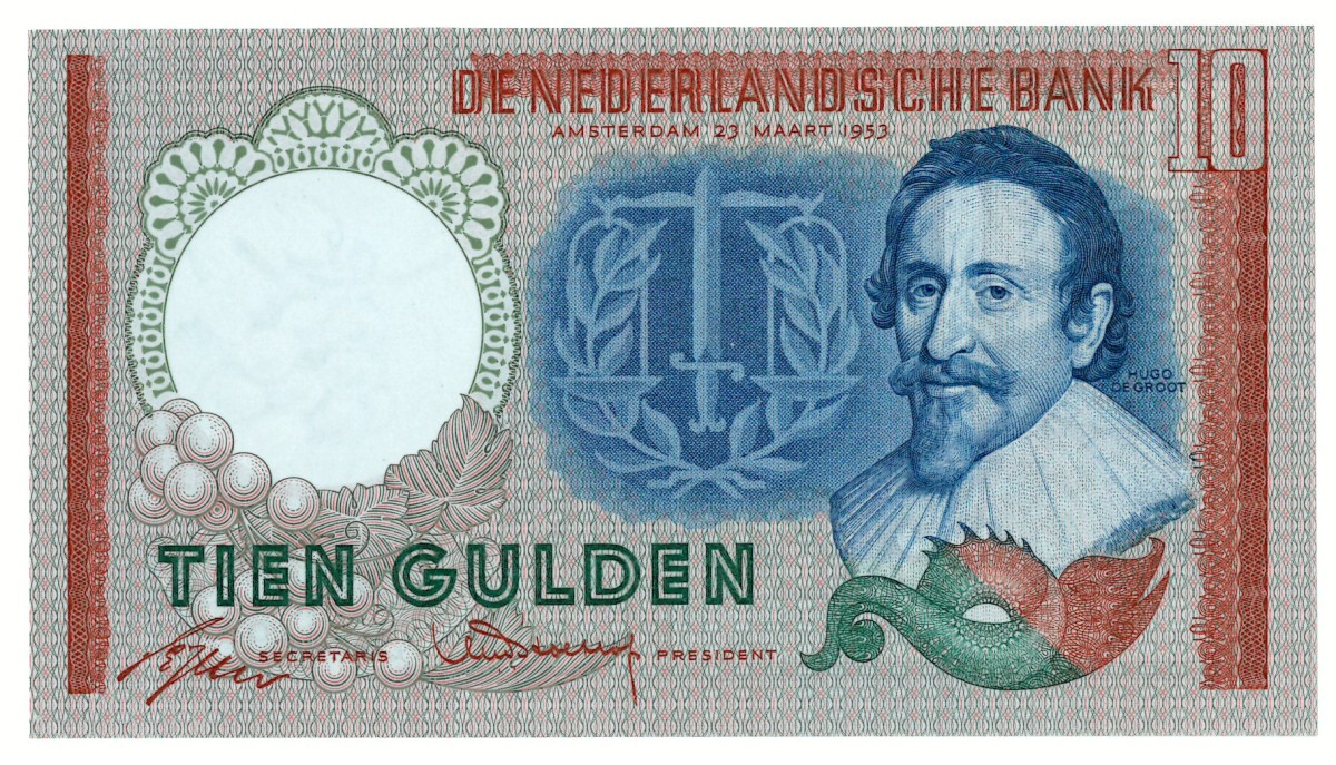 Nederland. 10 gulden. Bankbiljet. Type 1953. - Nagenoeg UNC.