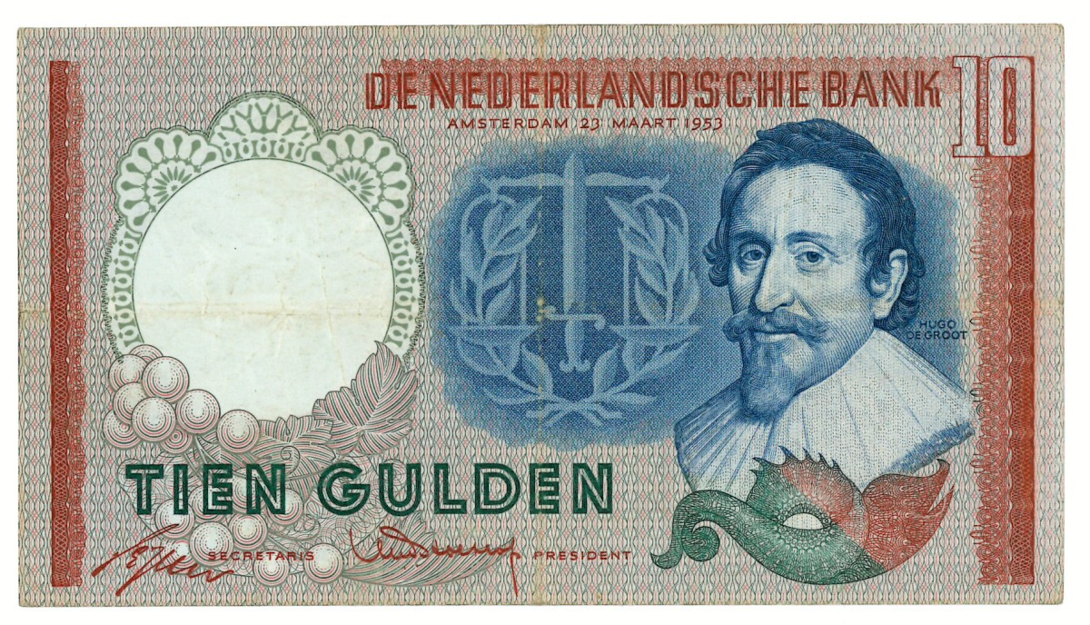 Nederland. 10 gulden. Bankbiljet. Type 1953. - Zeer Fraai -.