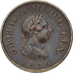 Great Britain. George III. Farthing. 1806 - K on tr.