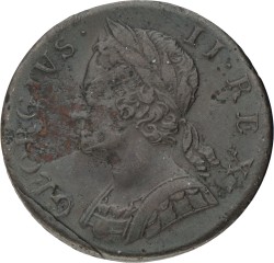 Great Britain. George II. ½ Penny. 1749.