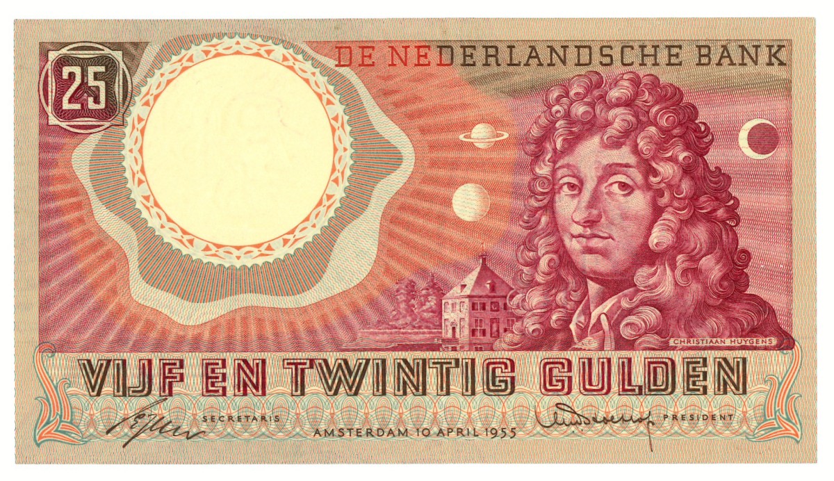 Nederland. 25 gulden. Bankbiljet. Type 1955. - Prachtig.