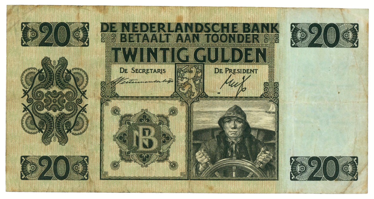 Nederland. 20 gulden. Bankbiljet. Type 1926. - Fraai.