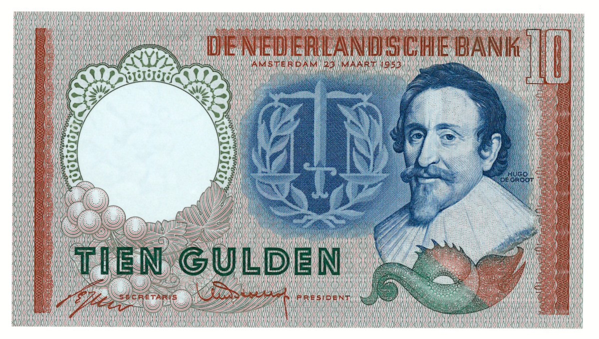 Nederland. 10 gulden. Bankbiljet. Type 1953. - Nagenoeg UNC.