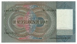 Nederland. 10 gulden. Bankbiljet. Type 1940. - Nagenoeg UNC.