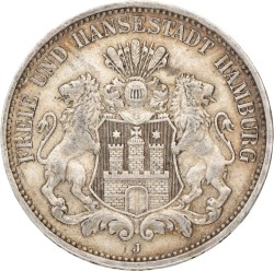 German States. Hamburg. 3 Mark. 1911.