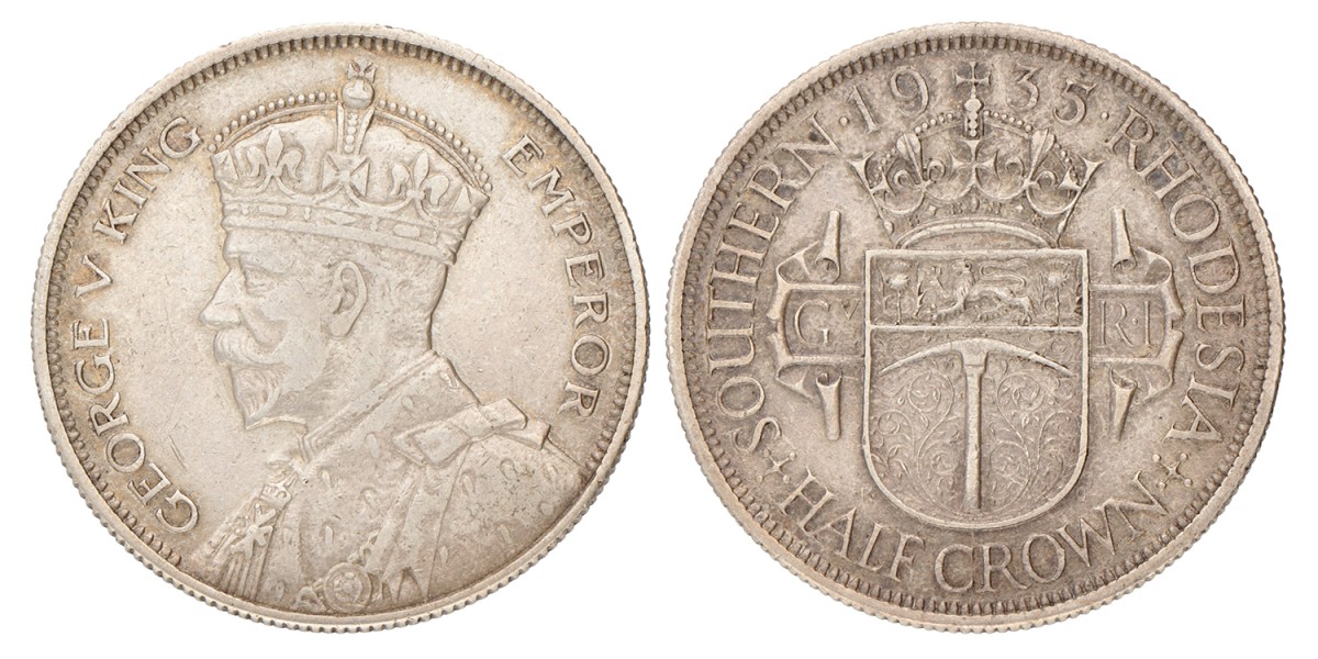 Southern Rhodesia. George V. Half Crown. 1935.