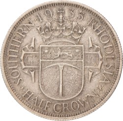 Southern Rhodesia. George V. Half Crown. 1935.