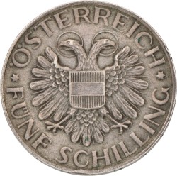 No reserve - Austria. Federal State. 5 Schilling. 1935.