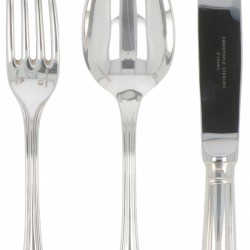 (143) Delige bestek cassette Christofle model: Albi 925 sterling zilver.