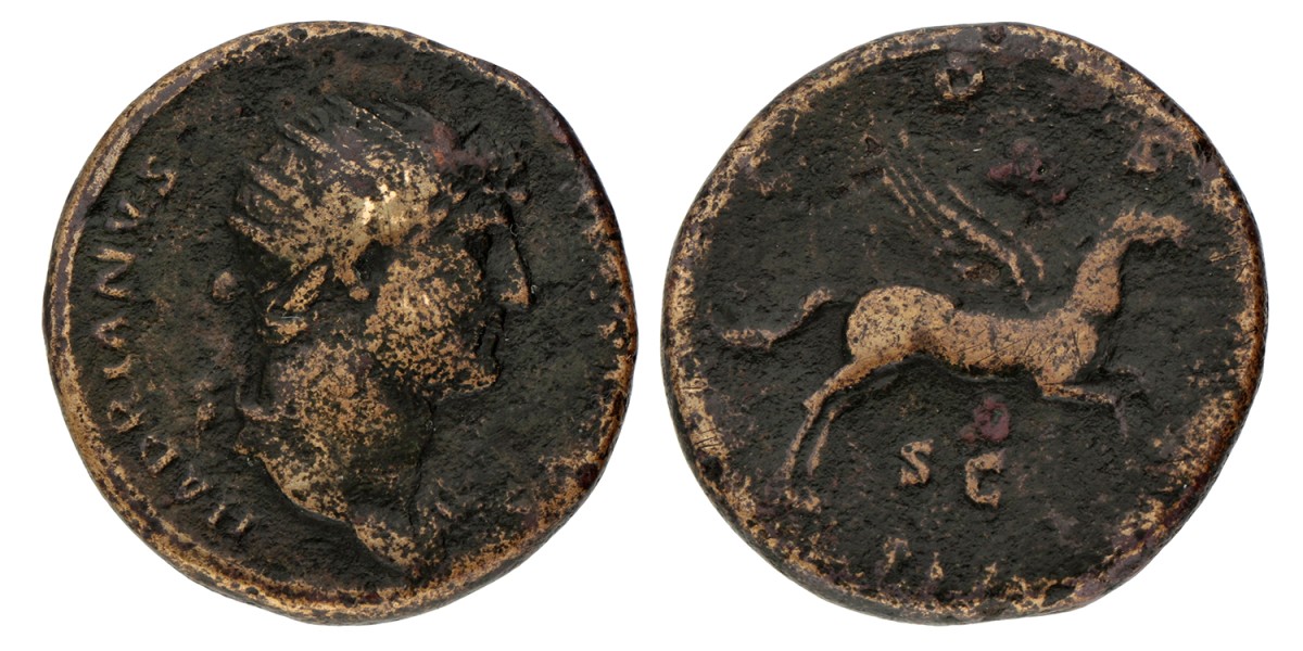 Roman Empire. Hadrianus. Dupondius. ND (125-128).