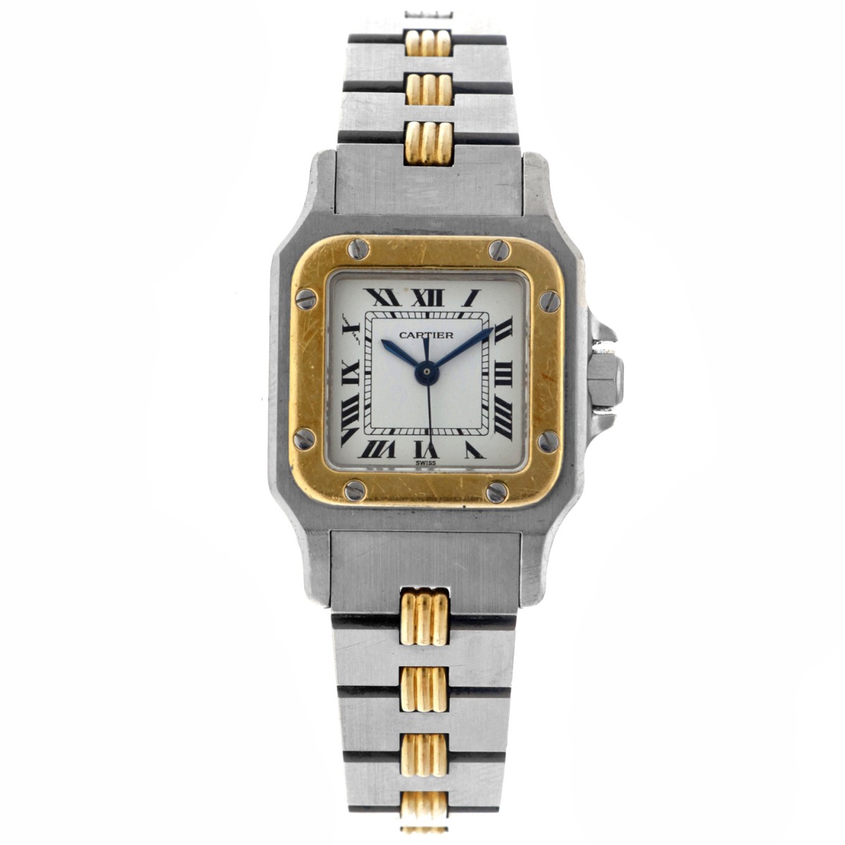 No Reserve - Cartier Santos Godron 0902 - Dames horloge. 