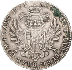 Kronenthaler. Brabant. Brussel. Maria Theresia. 1764. Zeer Fraai.