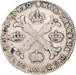 Kronenthaler. Brabant. Brussel. Maria Theresia. 1764. Zeer Fraai.