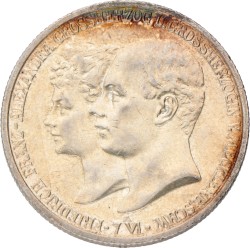 German states. Mecklenburg-Schwerin. Friedrich Franz IV. 2 Mark - Mariage of Friedrich Franz and Alexandra. 1904 A.