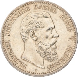 No reserve - German states. Prussia. Friedrich III. 5 Mark. 1888 A.