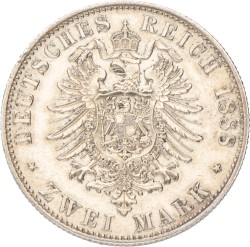 No reserve - German states. Prussia. Friedrich III. 2 Mark. 1888 A.