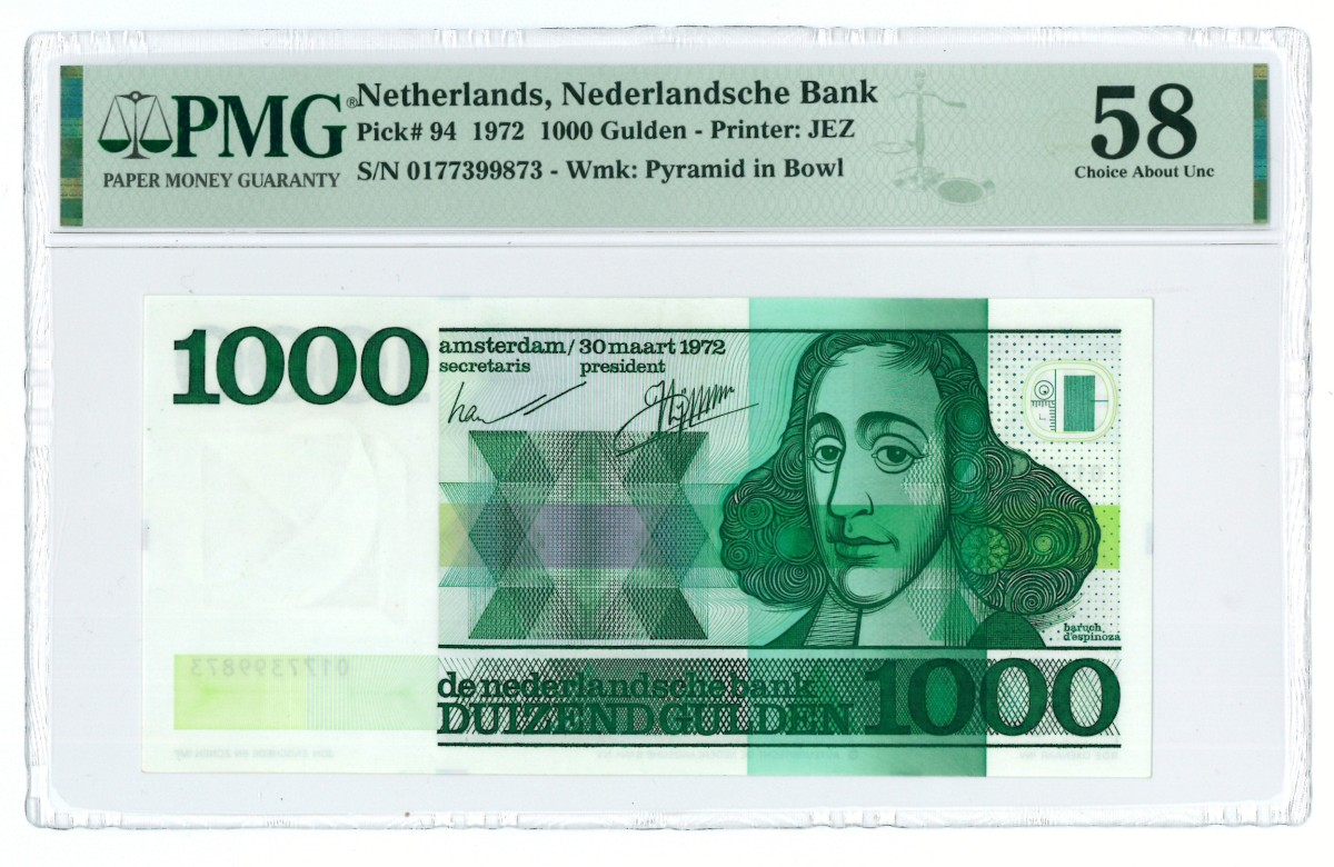 Nederland. 1000 gulden. Bankbiljet. Type 1972. - PMG 58.