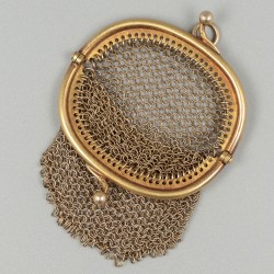 Beugelbeursje goud.
