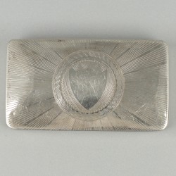 Snuiftabaksdoosje zilver.