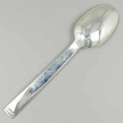 Christofle 6-delige set dessertlepels, model Commodore, zilver.