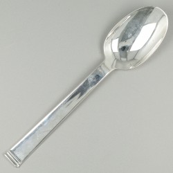 Christofle 6-delige set dessertlepels, model Commodore, zilver.
