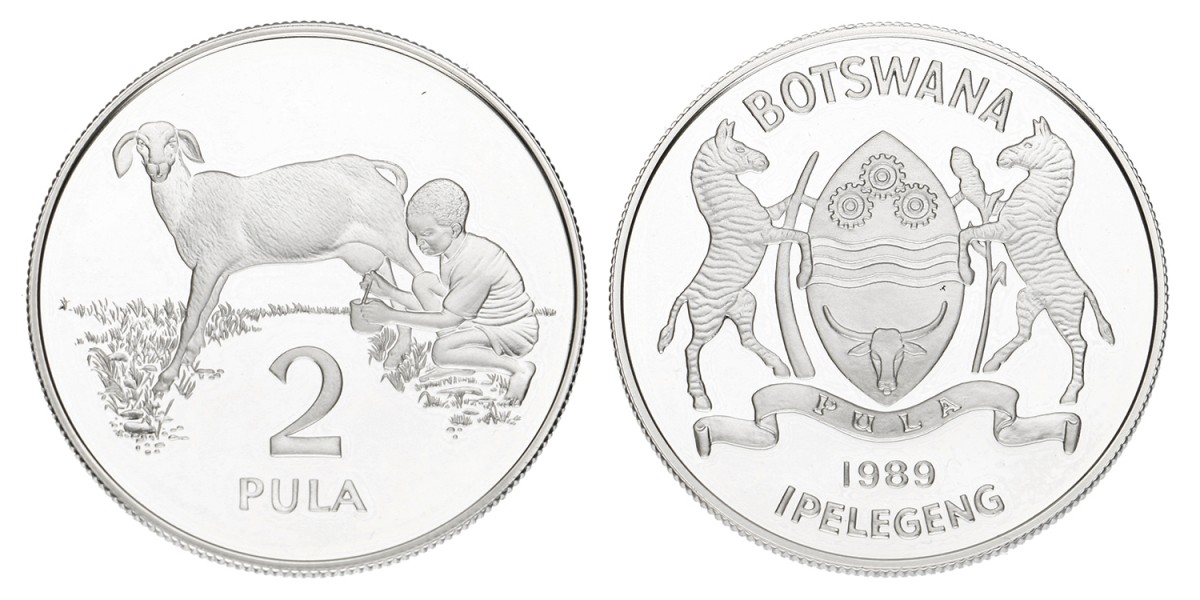 Botswana. Republic. 2 Pula. 'Save the Children Fund'. 1989.