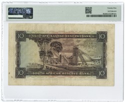 South-Africa. 10 pounds. Banknote. Type 1952-1958. - PMG 25