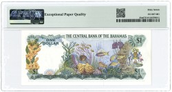 Bahamas. 1 dollar. Banknote. Type 1974. - PMG 67EPQ