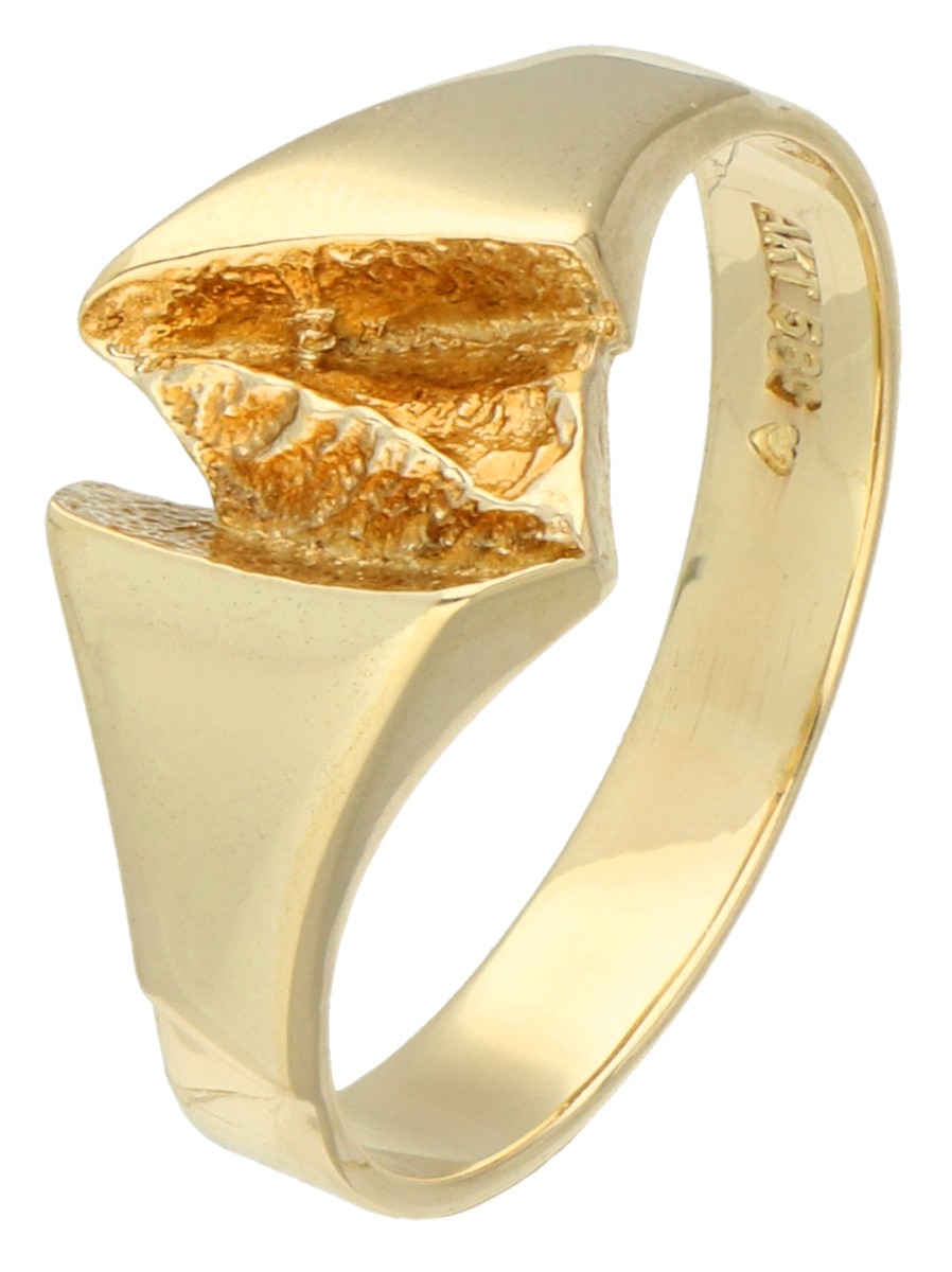 14K Geelgouden Riitta Finse design ring.