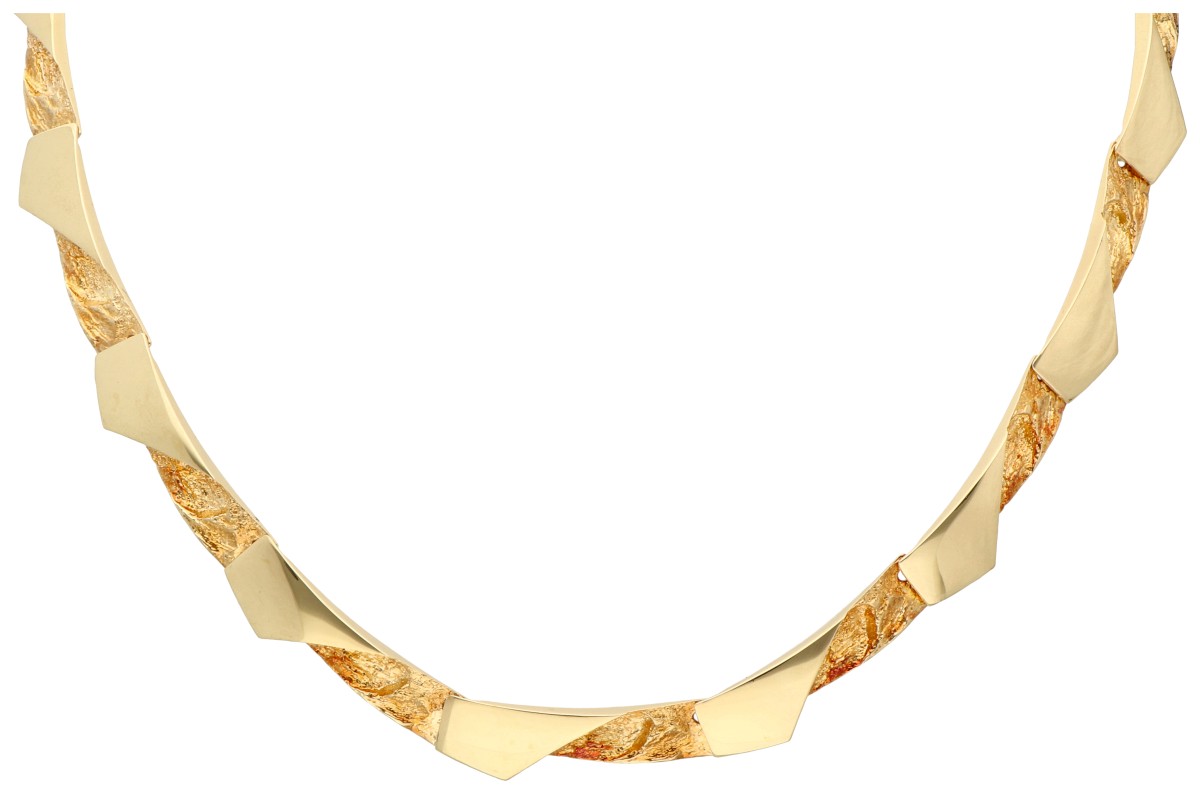 14K Geelgouden Riitta Fins design schakelcollier.