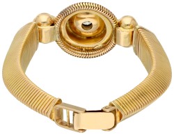 14K Geelgouden retro tubogaz armband met diamant.