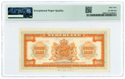 Nederland. 100 gulden. Muntbiljet. Type 1943. - PMG 64EPQ