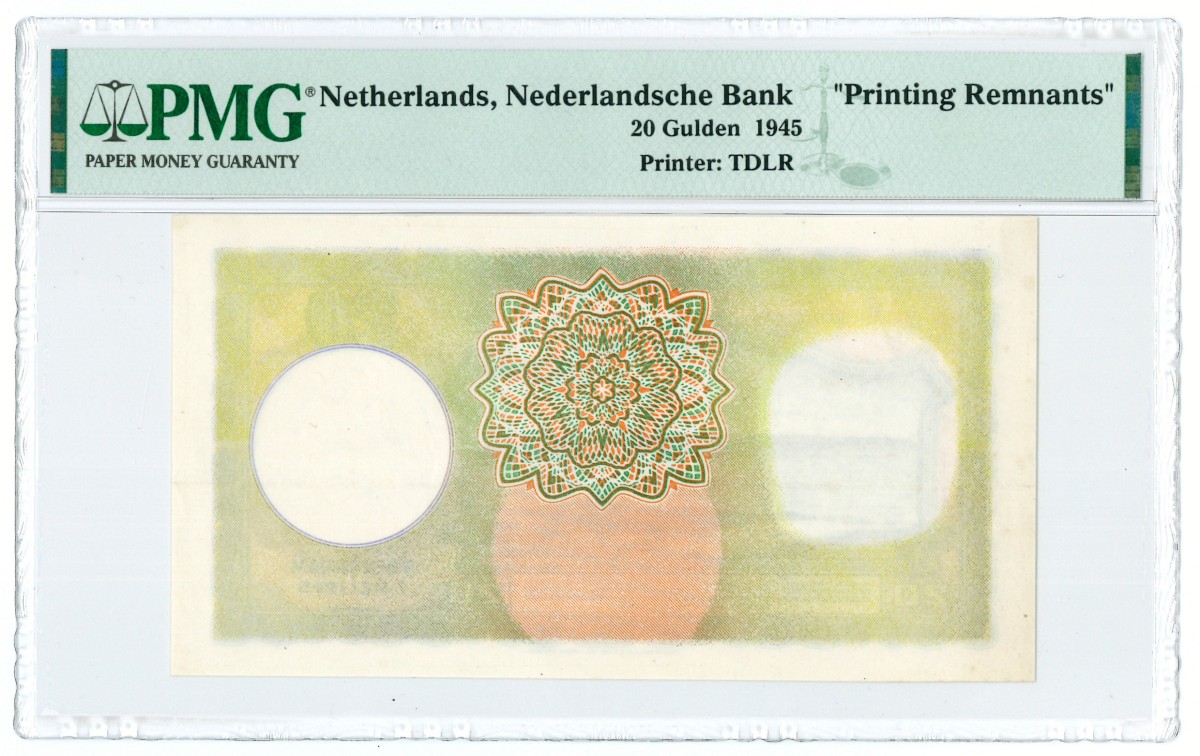 Nederland. 20 gulden. Proefdruk. Type 1945. - Prachtig.