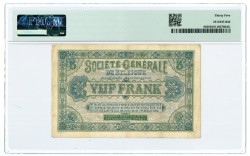 Belgium. 5 francs. Banknote. Type 1915-1918. - PMG 35.