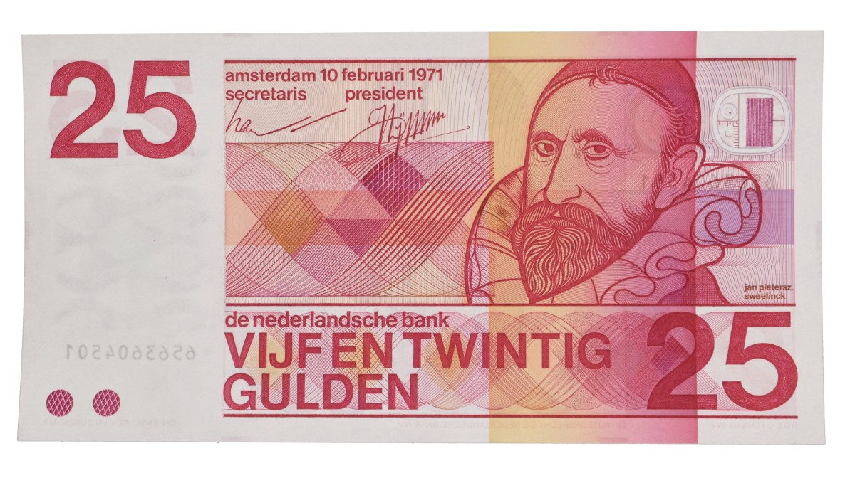 Nederland. 25 gulden. Bankbiljet. Type 1971. - Prachtig +.