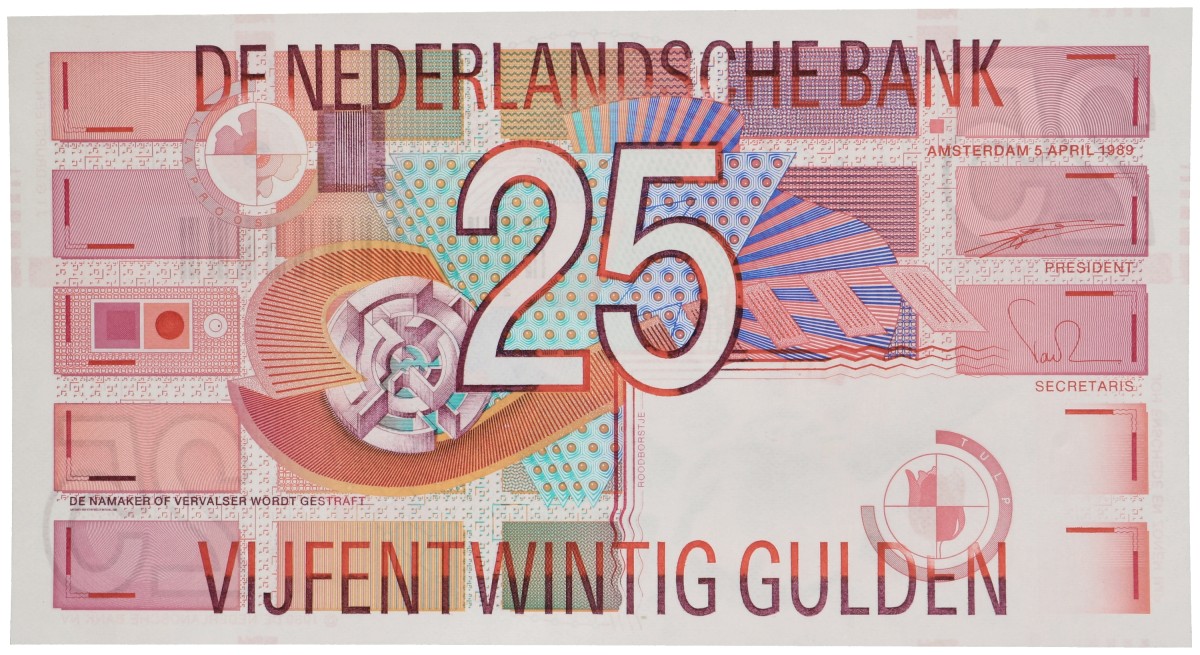 Nederland. 25 gulden. Bankbiljet. Type 1989. - Nagenoeg UNC.