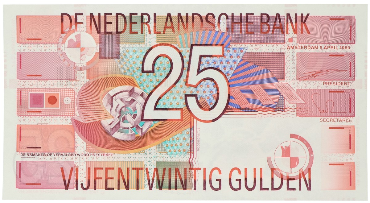 Nederland. 25 gulden. Bankbiljet. Type 1989. - Nagenoeg UNC.