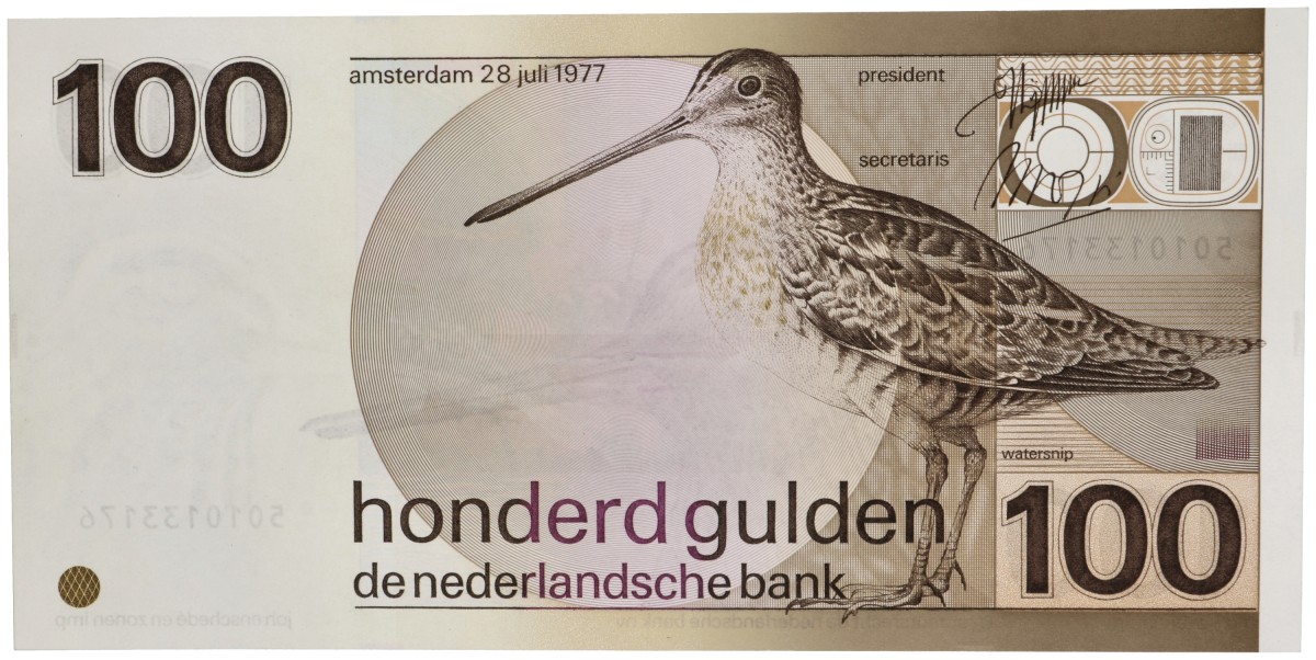 Nederland. 100 gulden. Bankbiljet. Type 1977. - Prachtig.