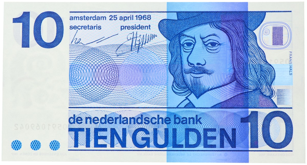 Nederland. 10 gulden. Bankbiljet. Type 1968. - UNC.