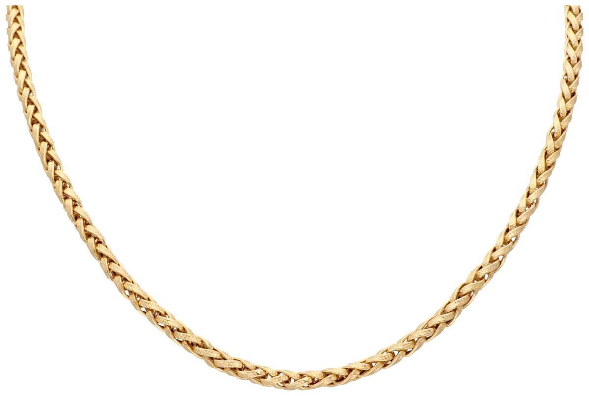 18K Geelgouden vossenstaart collier.