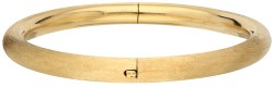 14K Geelgouden bangle met geborstelde afwerking.