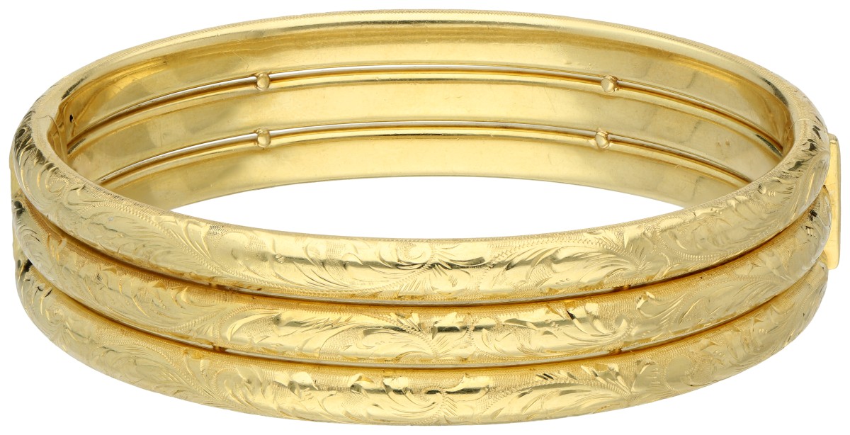 14K Geelgouden triple bangle armband.