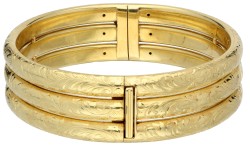 14K Geelgouden triple bangle armband.