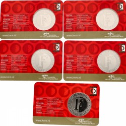 Nederland. Lot (5) Kampioenspenning Feyenoord in Coincard. 2017.