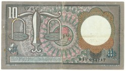 Nederland. 10 gulden. Misdruk - kleurafwijking. Type 1953. - Zeer Fraai.