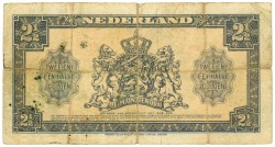 Nederland. 2½ gulden. Misdruk - versnijding. Type 1945. - Fraai.