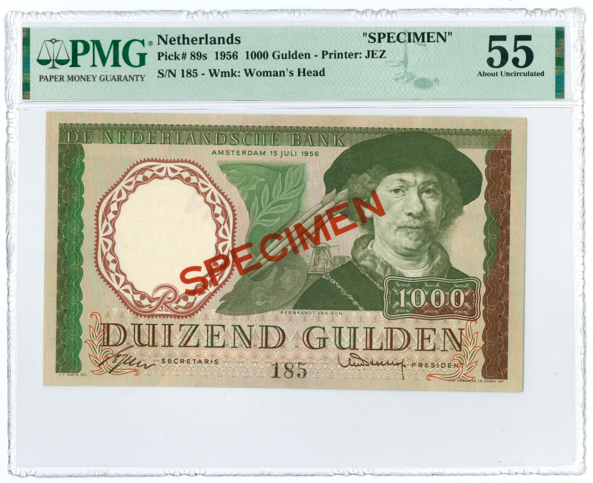 Nederland. 1000 gulden. Specimen. Type 1956. - PMG 55.