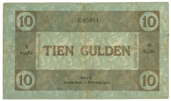 Nederland. 10 gulden. Bankbiljet. Type 1921. - Fraai +.