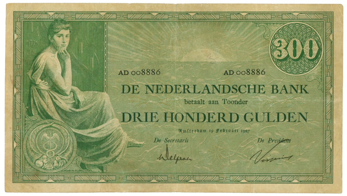 Nederland. 300 gulden. Bankbiljet. Type 1921. - Zeer Fraai -.