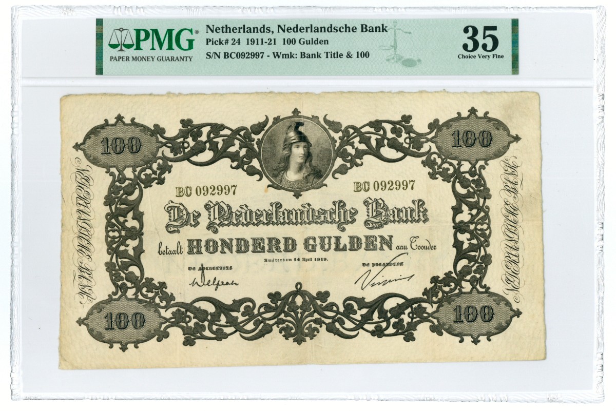 Nederland. 100 gulden. Bankbiljet. Type 1860. - PMG 35.